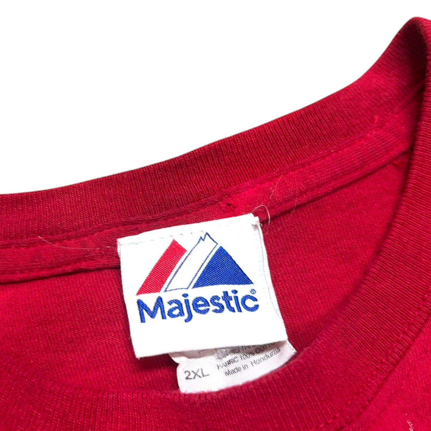 Late 2000s Majestic St. Louis Cardinals Navy Blue/Red Graphic T-Shirt - Size XXL