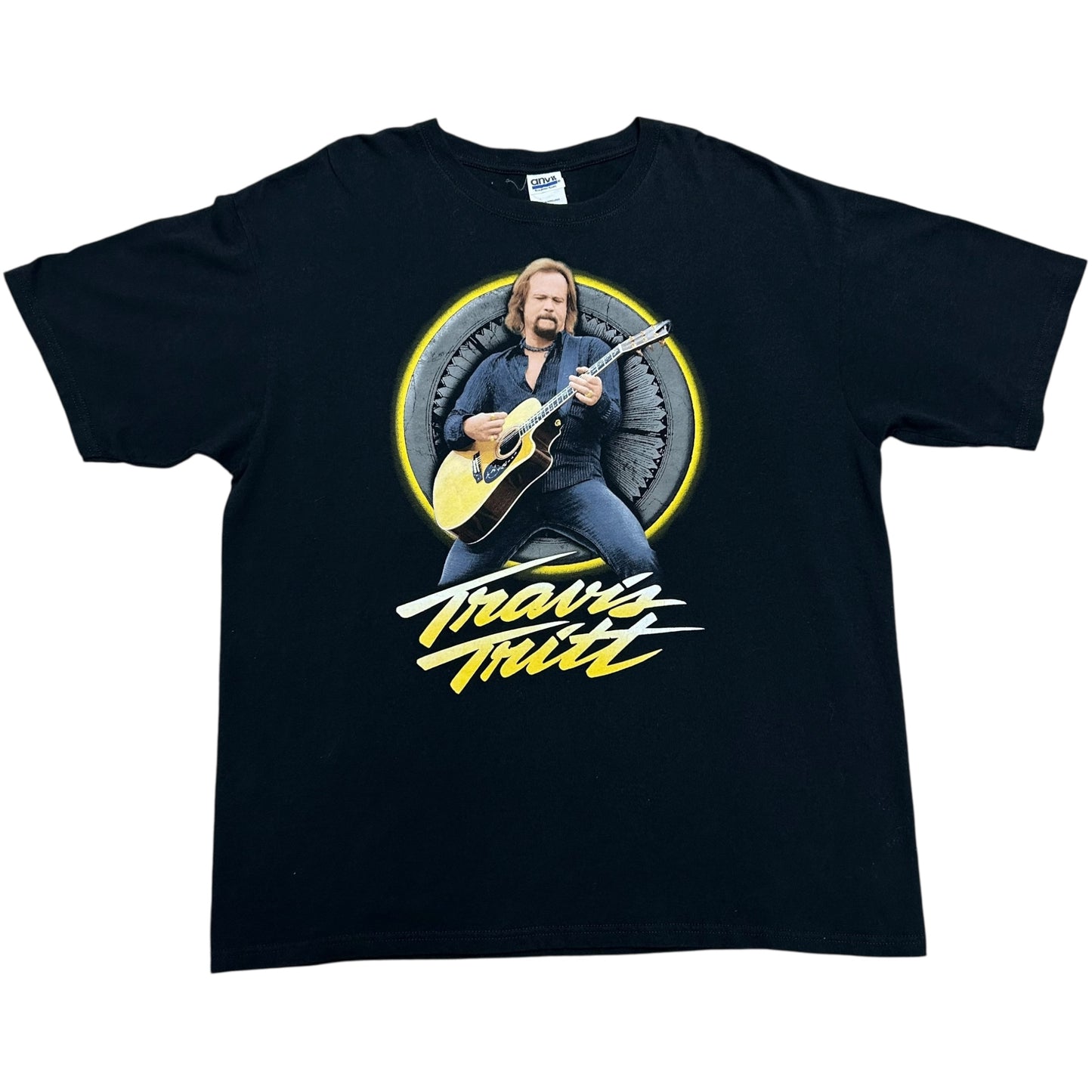 Early 2010s Travis Tritt Live Black Tour Graphic T-Shirt - Size XL (Boxy Fit)