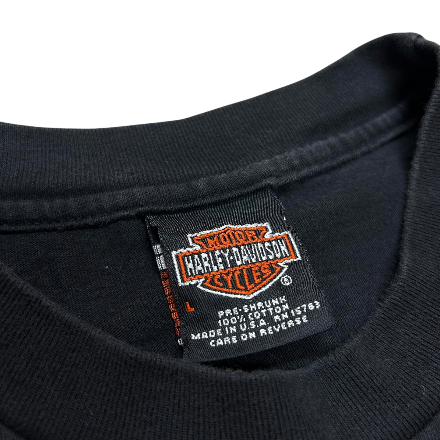 Early 2000s Brandon, FL Harley Davidson Black Graphic T-Shirt - Size Large