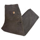 Modern Carhartt Brown Double-Knee Carpenter Pants - Size 38 x 30”