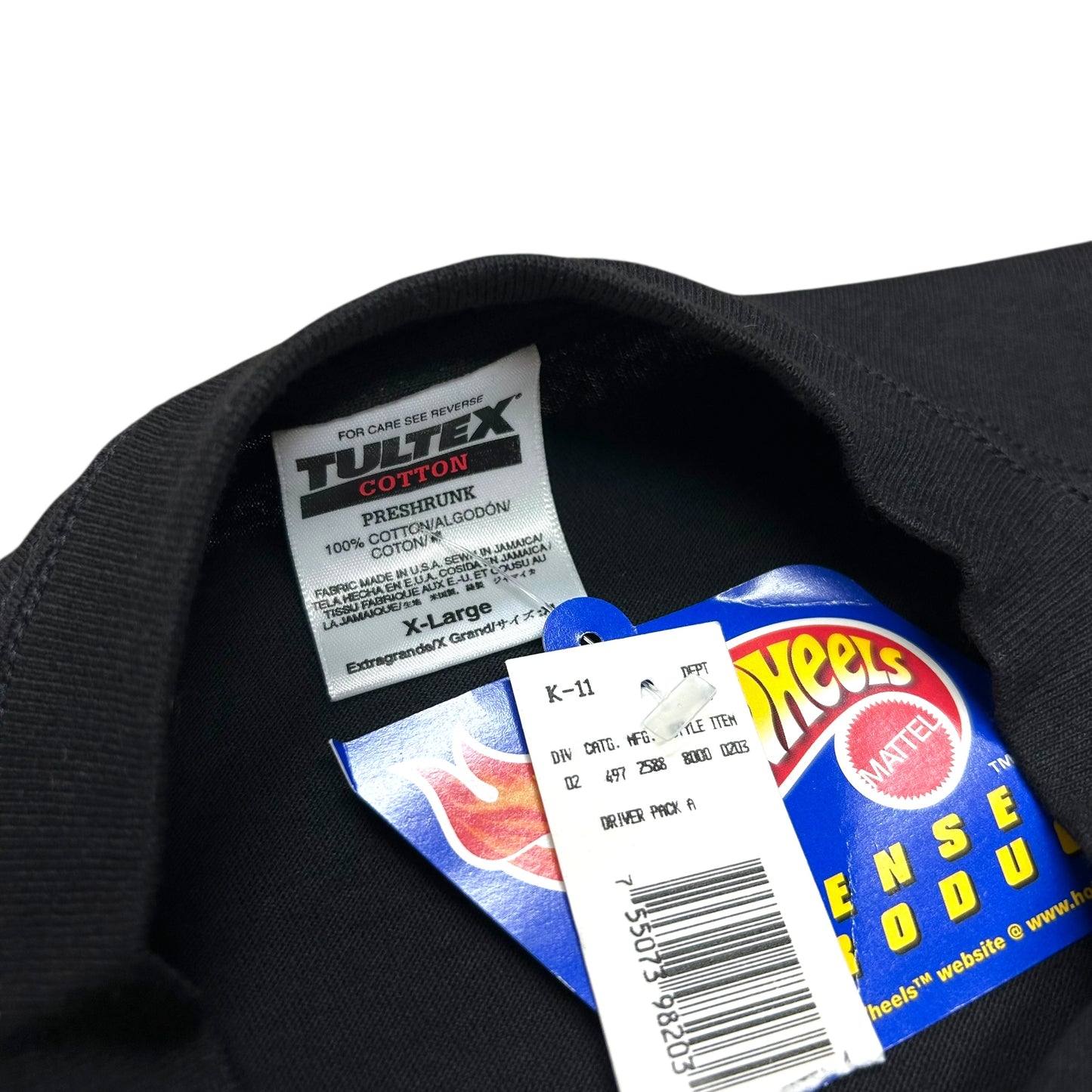 NWT Vintage 1990s Kyle Petty Hot Wheels Racing Black Graphic T-Shirt - Size XL