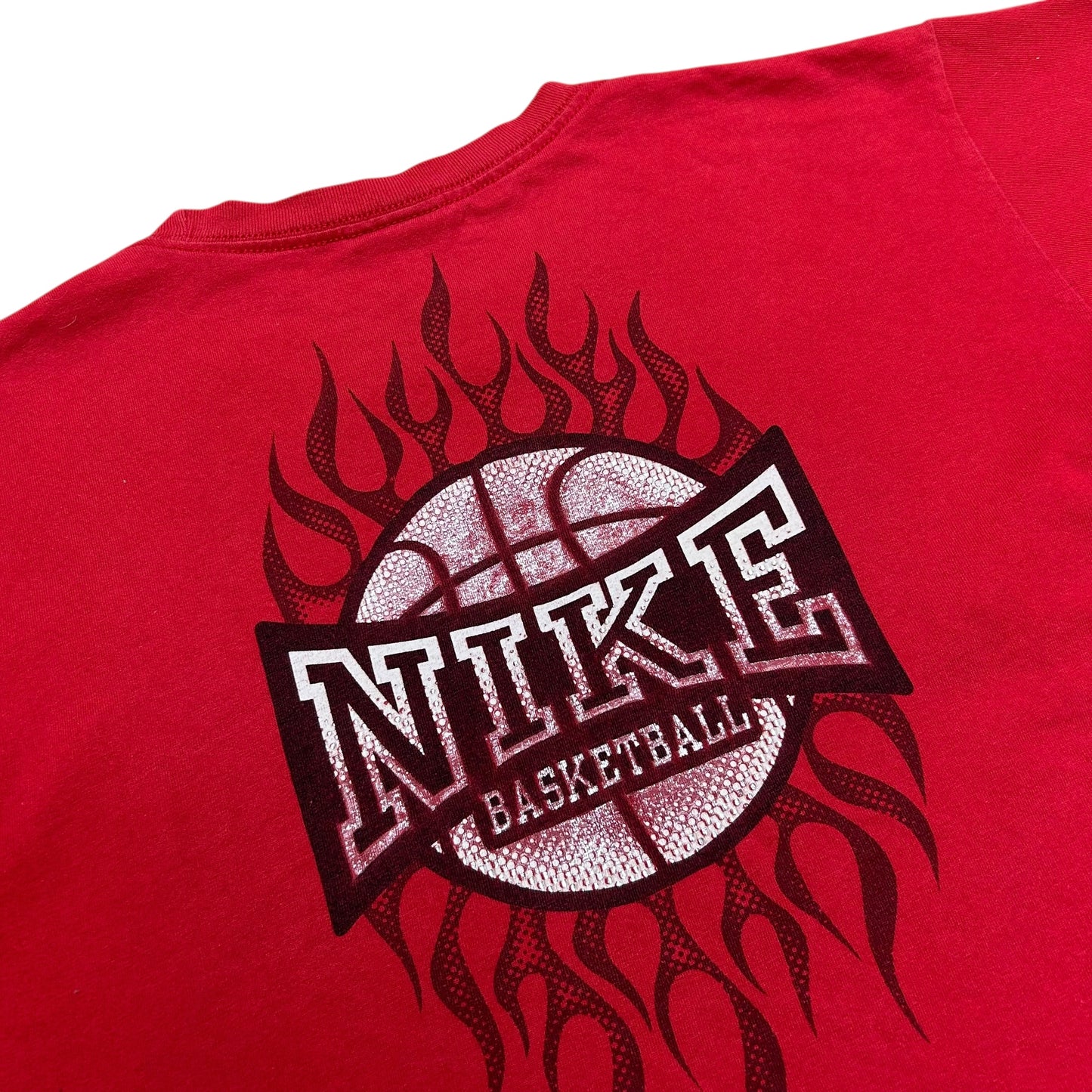 Mid-2000s Nike Basketball Red Graphic T-Shirt - Size Medium