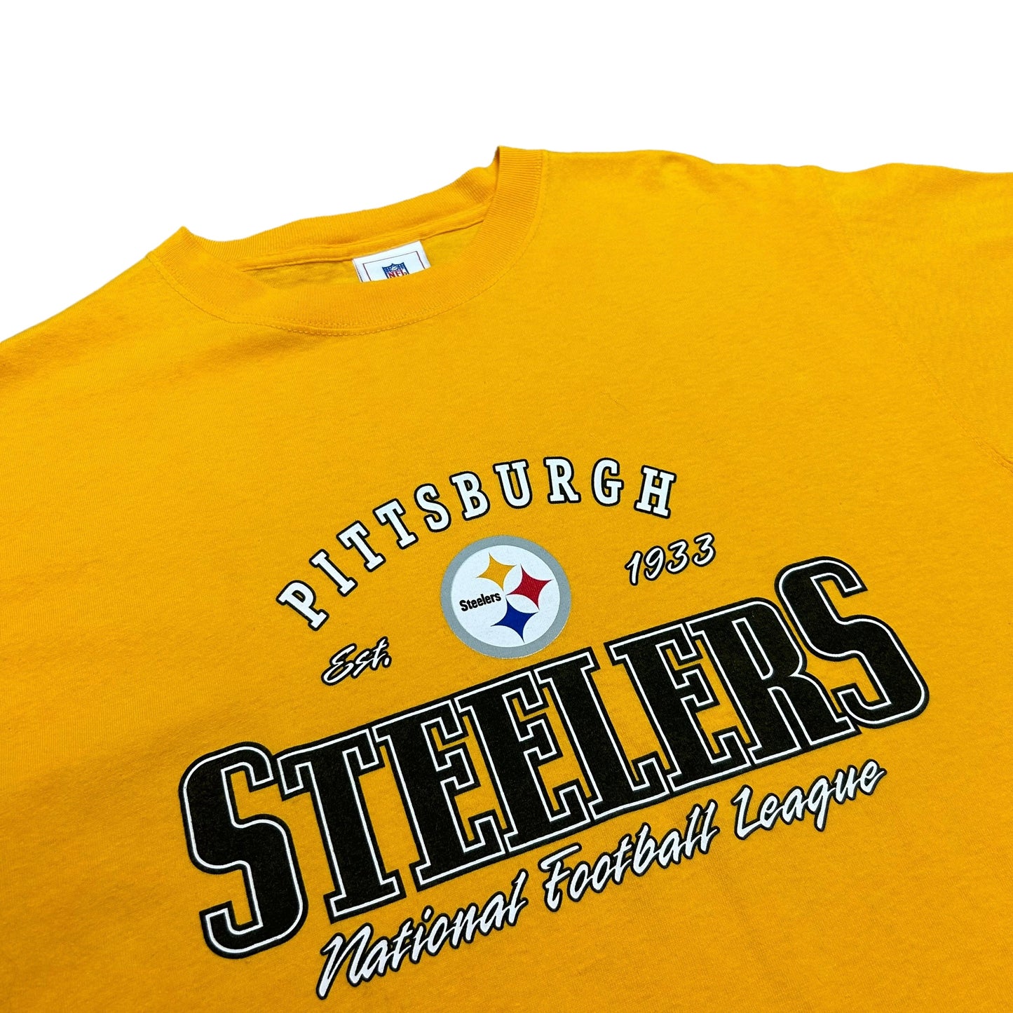 Mid-2000s Pittsburgh Steelers Yellow Graphic T-Shirt - Size Medium