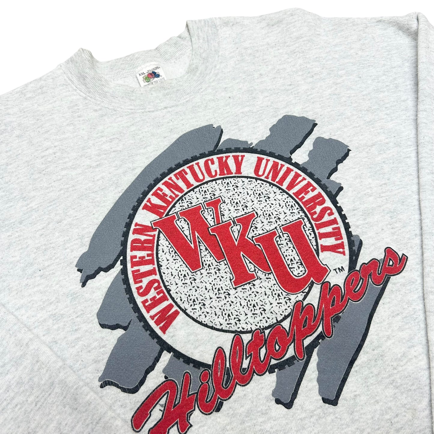 Vintage 1990s Western Kentucky Hilltoppers Heather Grey Crewneck Sweatshirt- Size XXL (Fits XL)