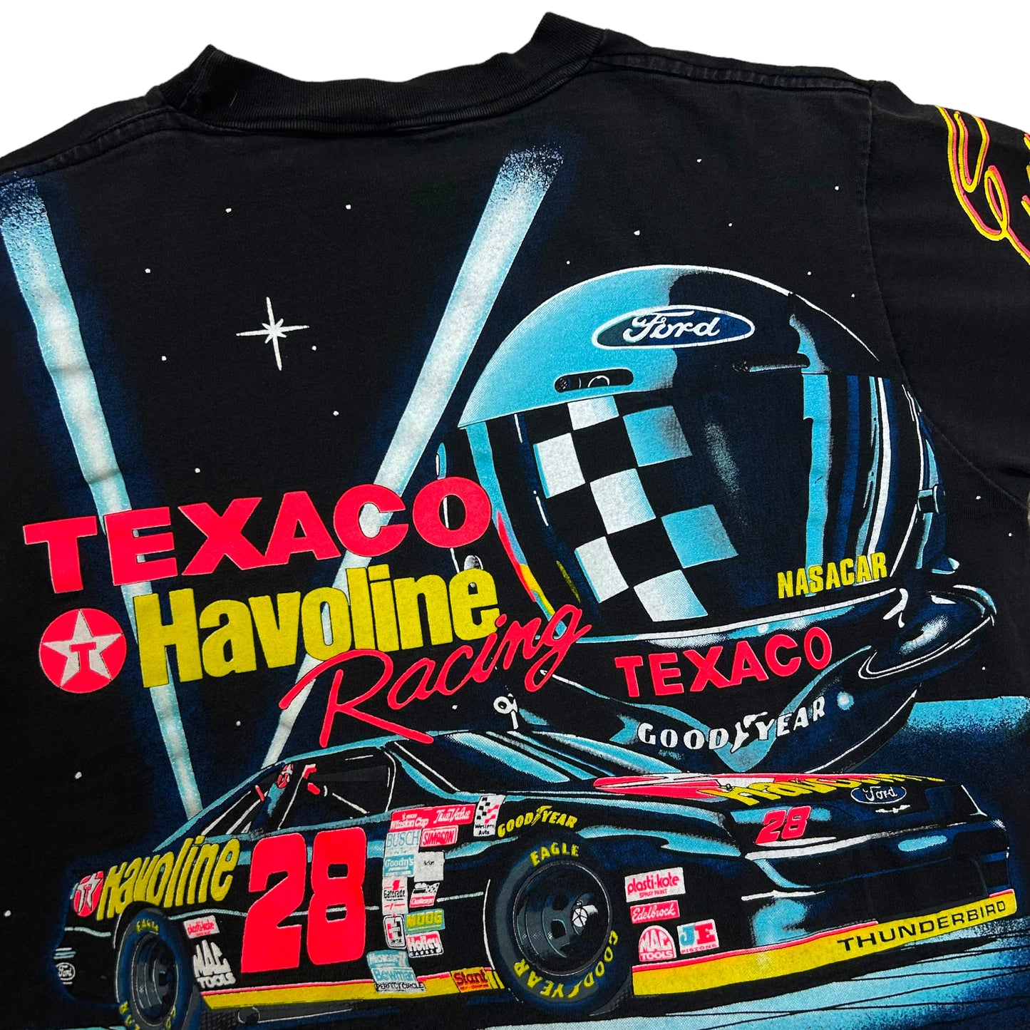 Vintage 1990s Ernie Irvan “Yates Rocket” Racing All Over Print Graphic T-Shirt - Size Medium