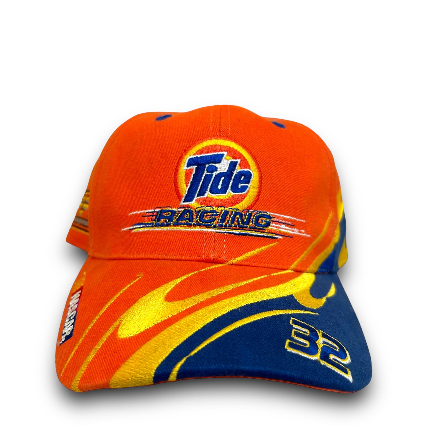 Vintage Y2K Ricky Craven Tide Racing Orange Velcro Strapback Hat
