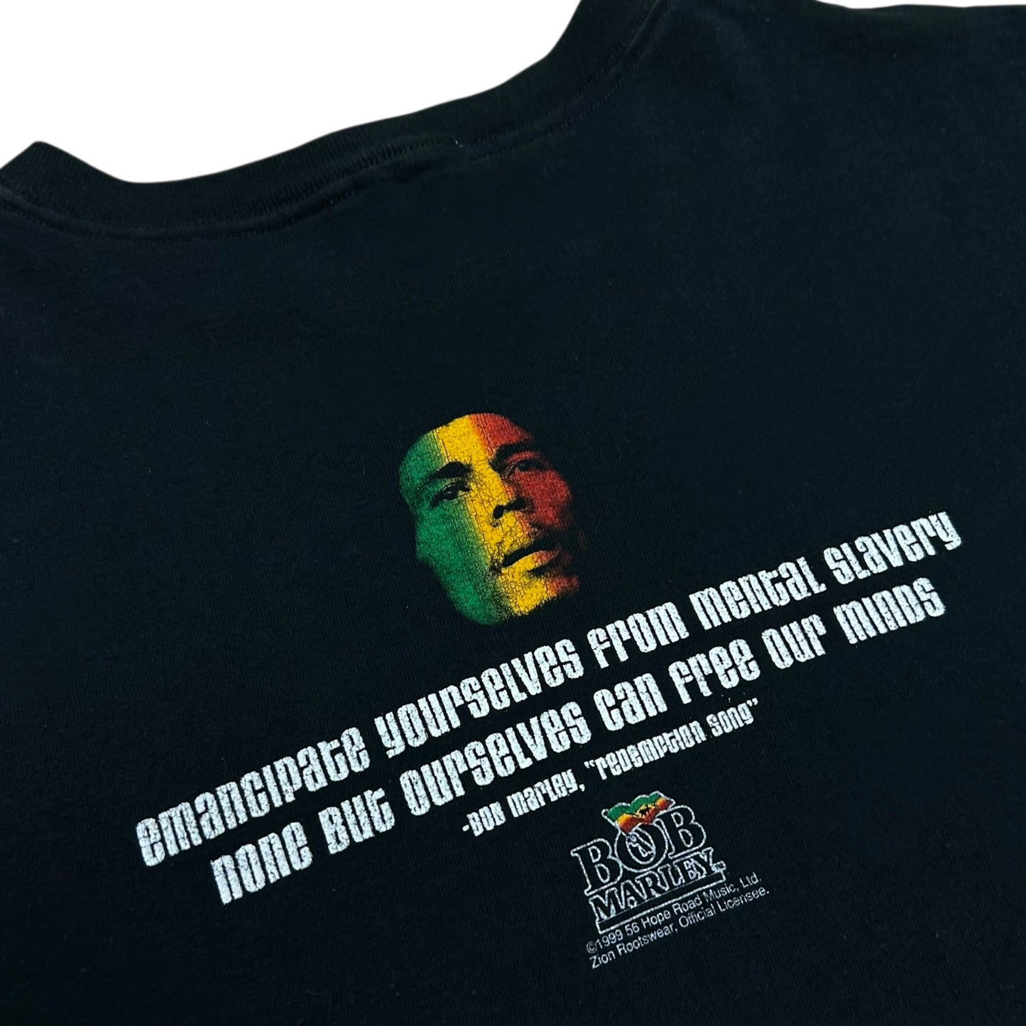 Vintage 1990s Zion Rootswear Bob Marley Black Graphic T-Shirt - Size XXL