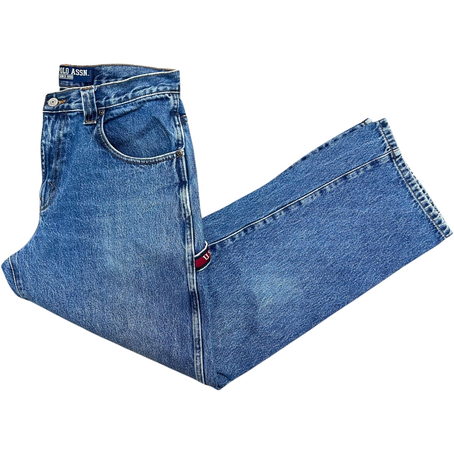 Early 2000s U.S.P.A Medium-Wash Loose Fit Carpenter Jeans - Size 31” x 28”