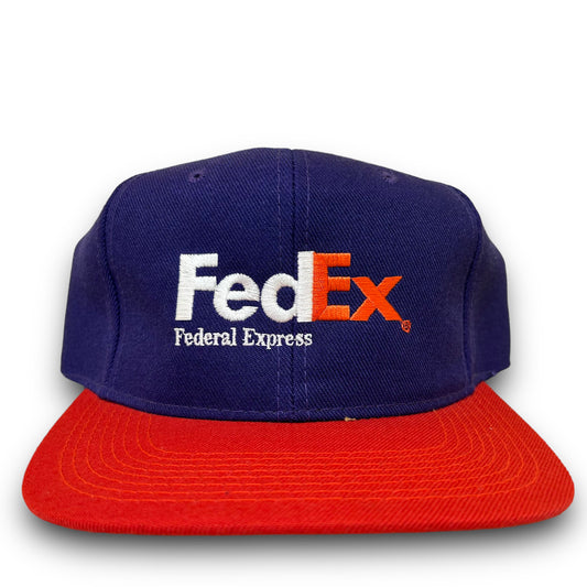 Vintage 1990s FedEx Purple/Orange Snapback Hat