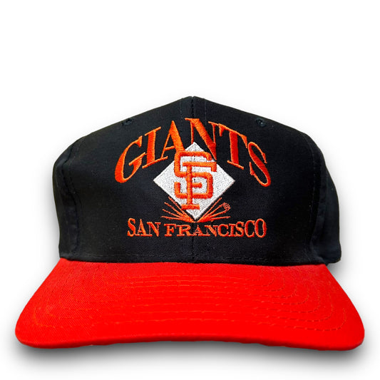 Vintage 1990s San Francisco Giants Embroidered Black/Orange SnapBack Hat
