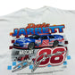 Vintage Y2K Dale Jarrett Ford Quality Care Racing White Graphic T-Shirt - Size XL (Boxy Fit)