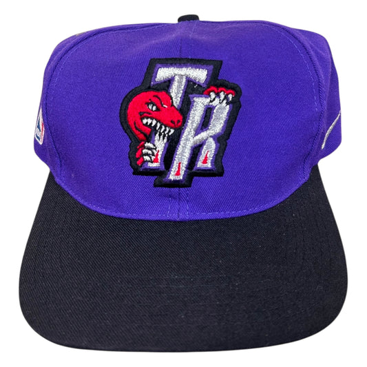 Vintage 1990s Nike Team Toronto Raptors Purple Embroidered Strapback Hat - One Size