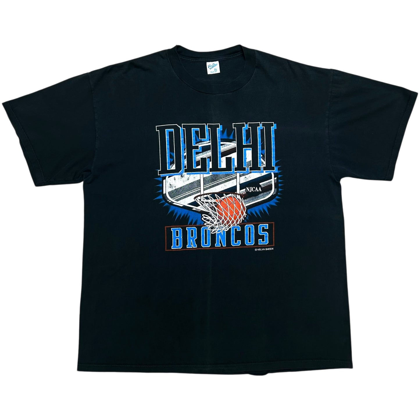 Vintage 1990s SUNY Delhi Broncos Black Graphic T-Shirt - Size XXL (Fits XL)