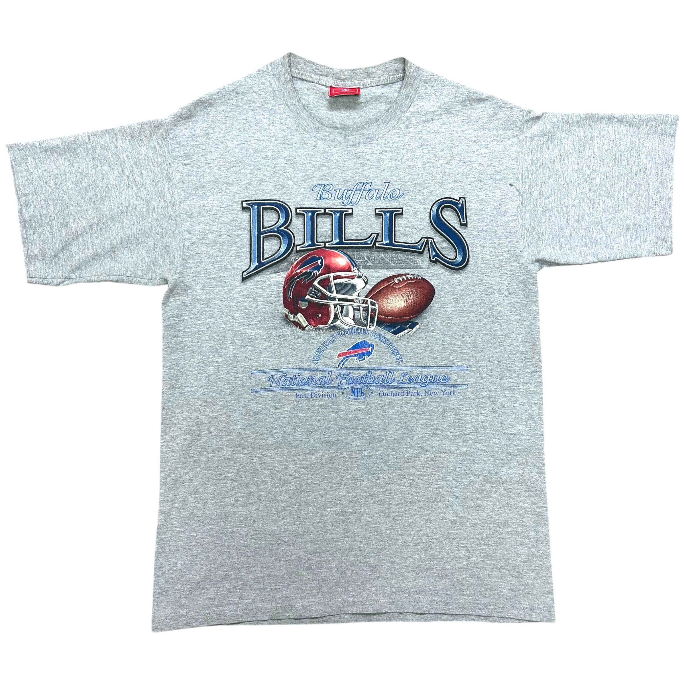 Late 2000s Buffalo Bills Grey Graphic T-Shirt - Size Medium (Fits