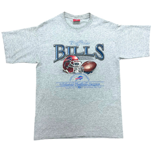 Late 2000s Buffalo Bills Grey Graphic T-Shirt - Size Medium (Fits M/L)