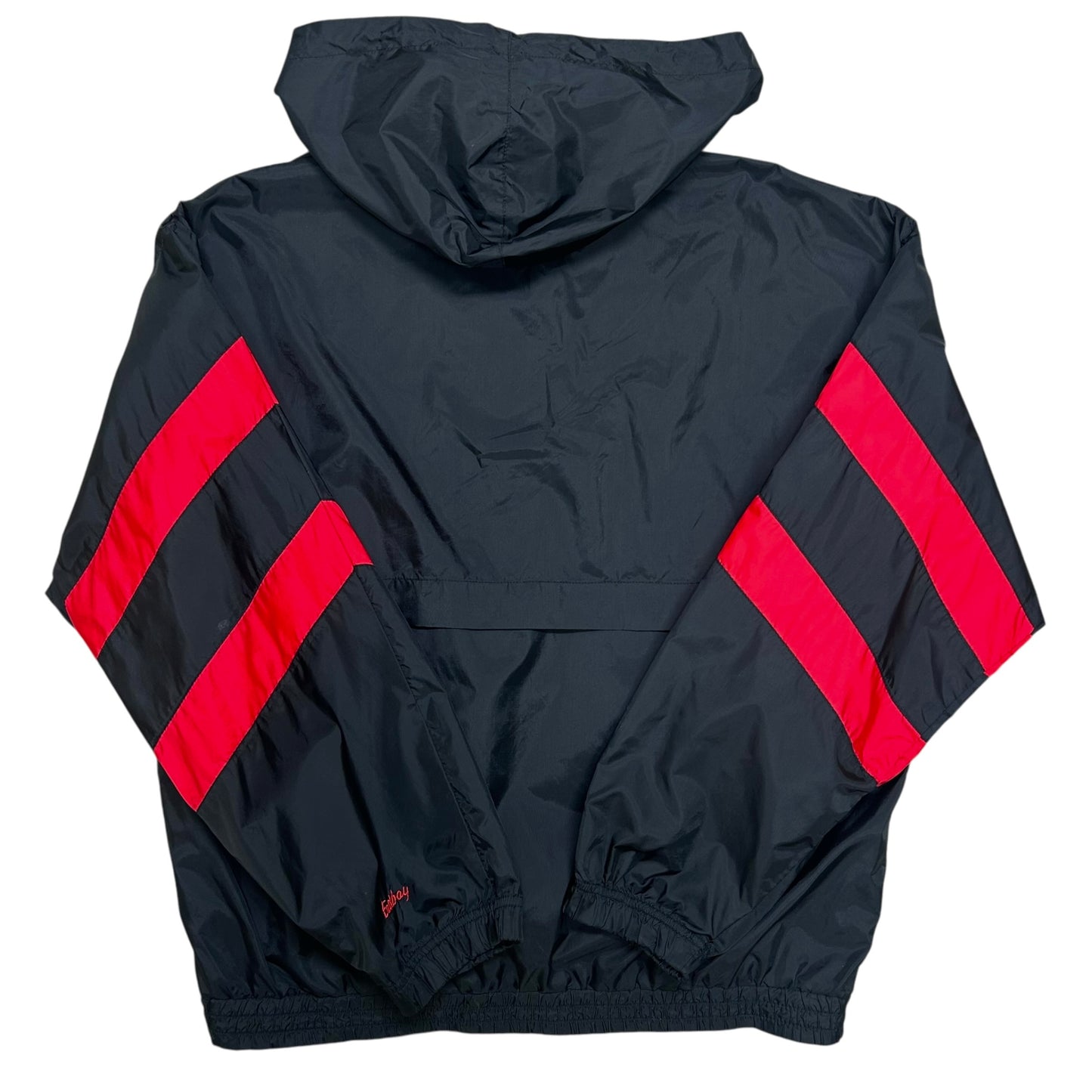 Early 2000s Eastbay Black/Red 1/4 Zip Windbreaker Jacket - Size Large