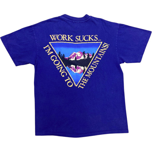 Vintage 1990s Yellowstone National Park Purple Graphic T-Shirt - Size Large (Fits M/L)
