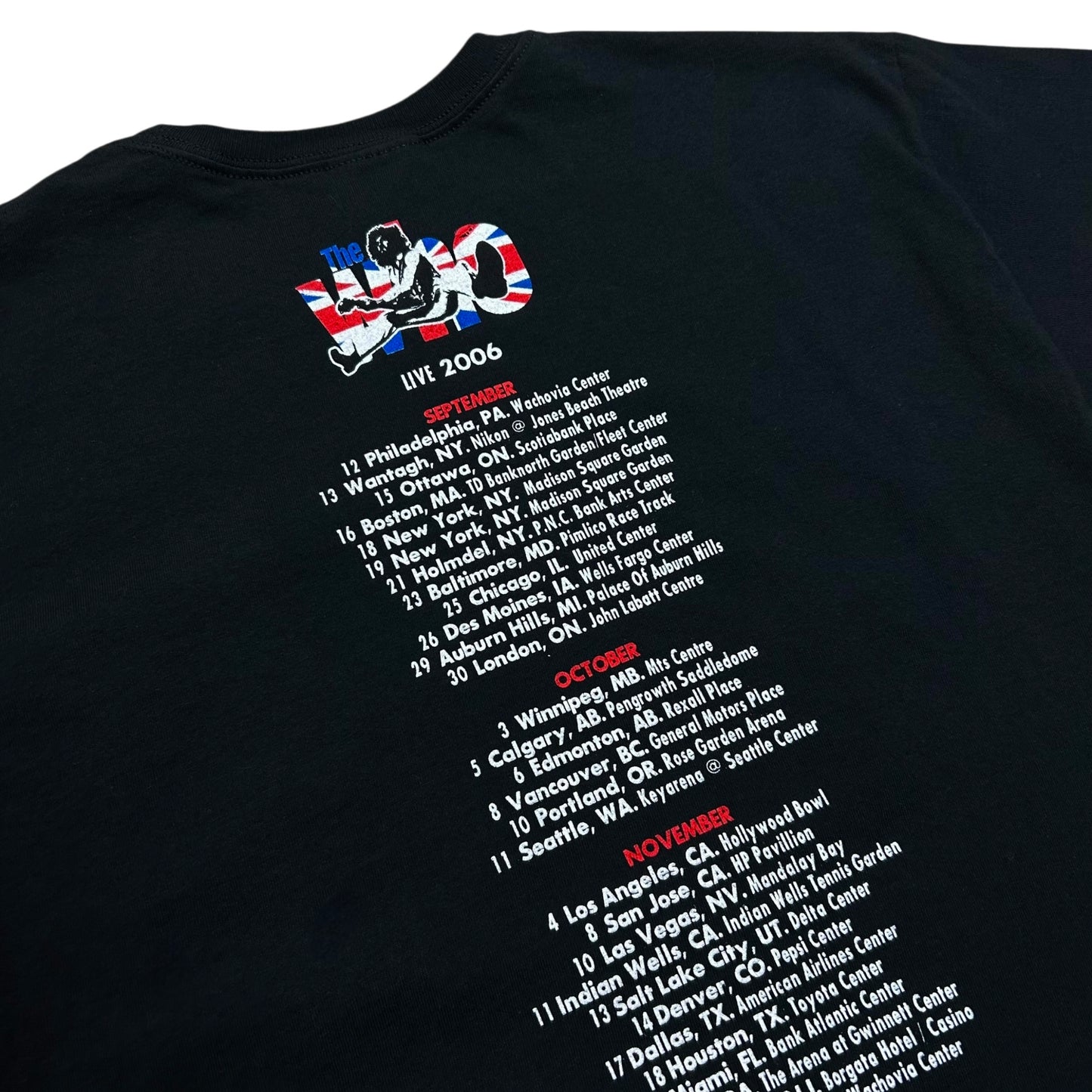 Mid-2000s The Who “Live In 2006 Tour” Black Graphic T-Shirt - Size Medium