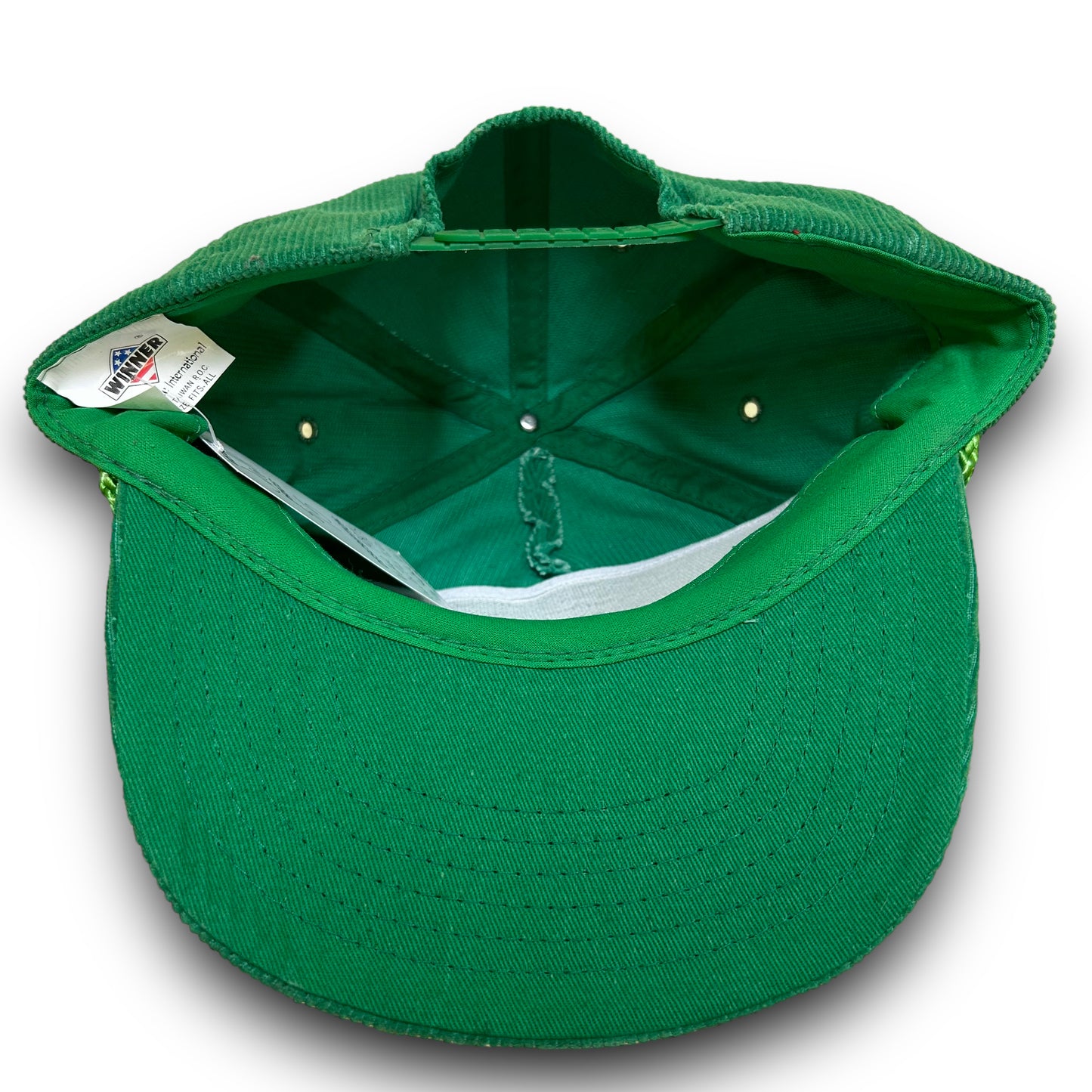 Vintage 1990s “Country Club Tavern” Green Corduroy Snapback Hat