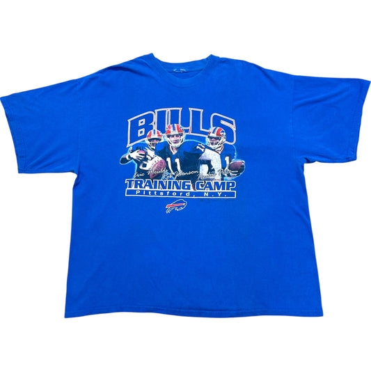 Early 2000s Buffalo Bills Training Camp Blue Graphic T-Shirt - Size XXL (Boxy Fit)