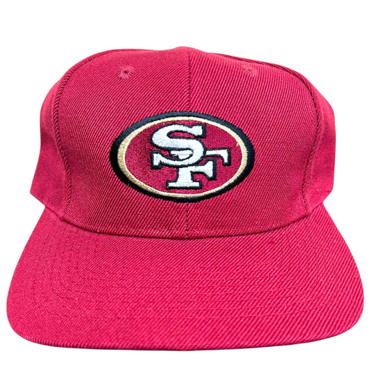 Vintage 1990s San Francisco 49ers Burgundy Snapback Hat - One Size