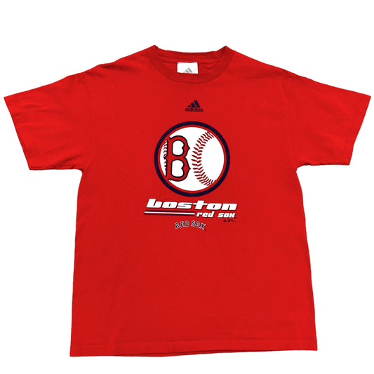 Vintage Y2K Adidas Boston Red Sox Graphic T-Shirt - Size Medium