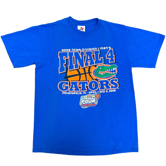 Mid-2000s Florida Gators 2006 Men’s Basketball Final Four Blue Graphic T-Shirt - Size Medium