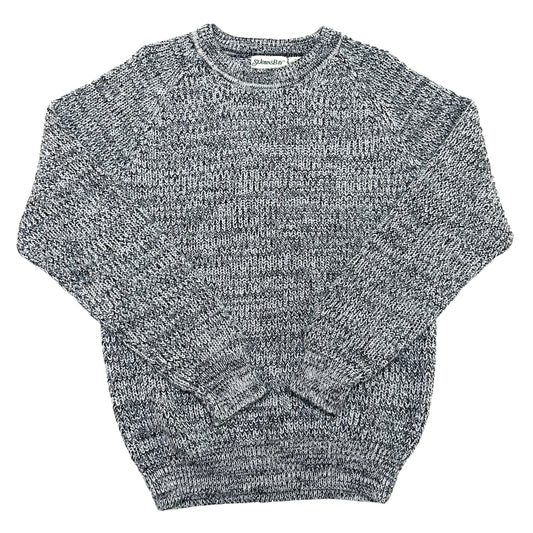 Y2K St. John’s Bay Black/White Oversized Knit Sweater - Size Large Tall