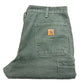 Late 2000s Carhartt Loose Fit Green Carpenter Pants - Size 36” x 32”
