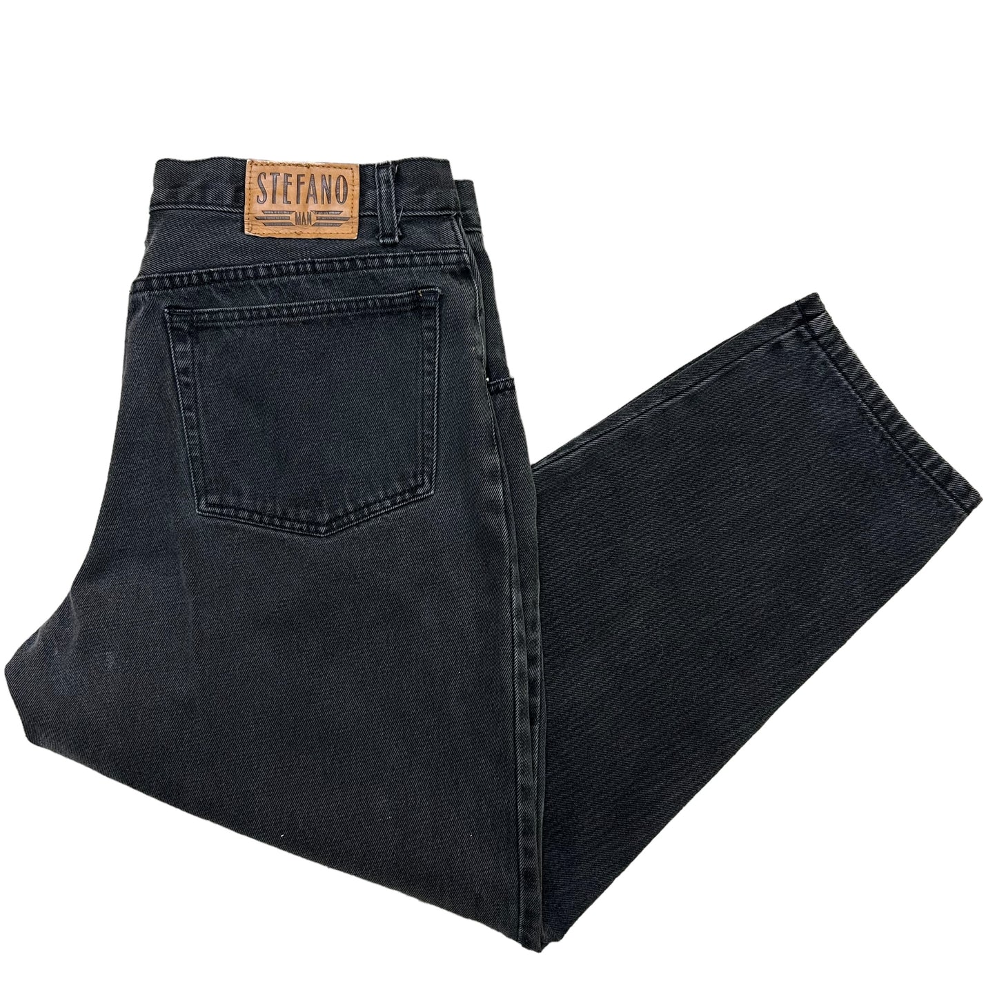 Vintage 1990s Stefano Loose Fit Black Jeans - Size 36” x 30”