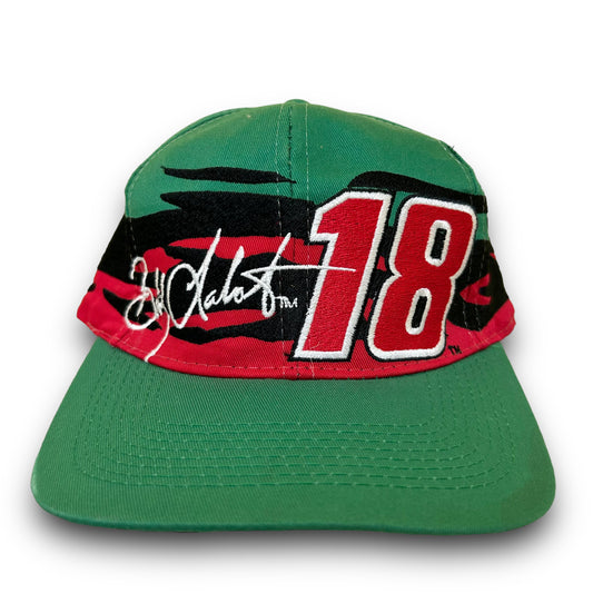 Vintage Y2K Interstate Batteries Racing Bobby Labonte #18 Green Embroidered Splash Style Snapback Hat
