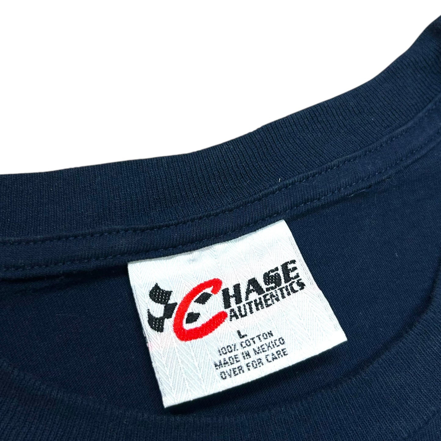 Early 2000s Dale Jarrett Navy Blue Helmet Graphic T-Shirt - Size Large (Tall Fit)