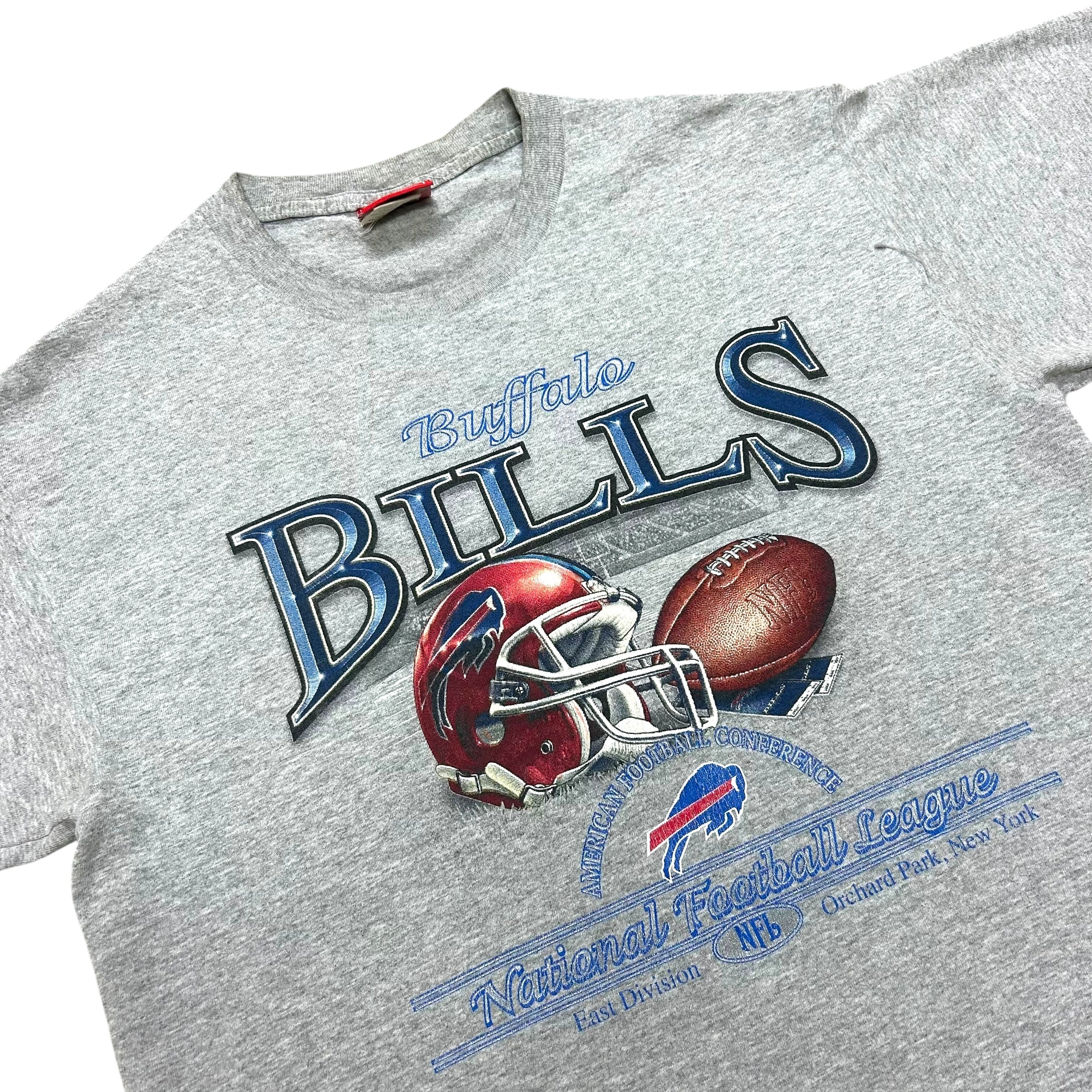 Late 2000s Buffalo Bills Grey Graphic T-Shirt - Size Medium (Fits