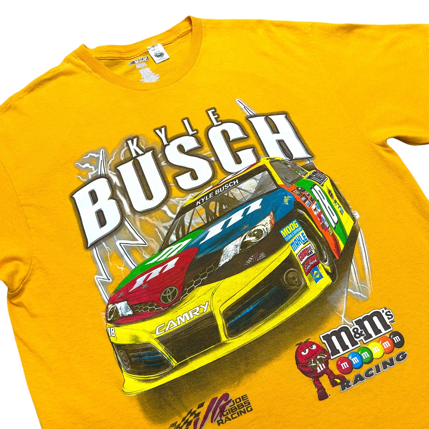 Early 2010s Kyle Busch M&M’s Racing Yellow Graphic T-Shirt - Size XL
