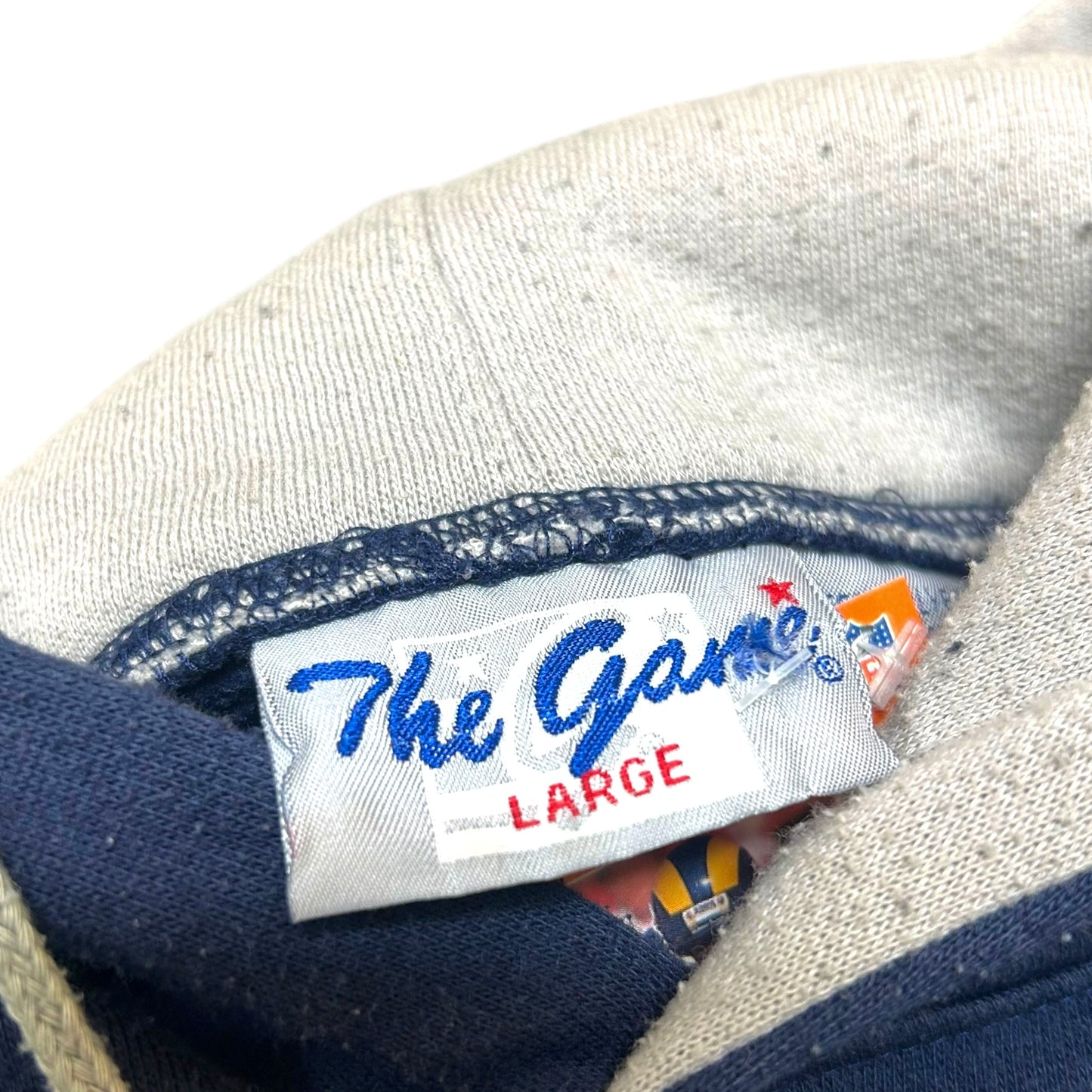 Vintage 1990s The Game Dallas Cowboys Navy Blue Hooded Sweatshirt - Size Large (Fits XL)