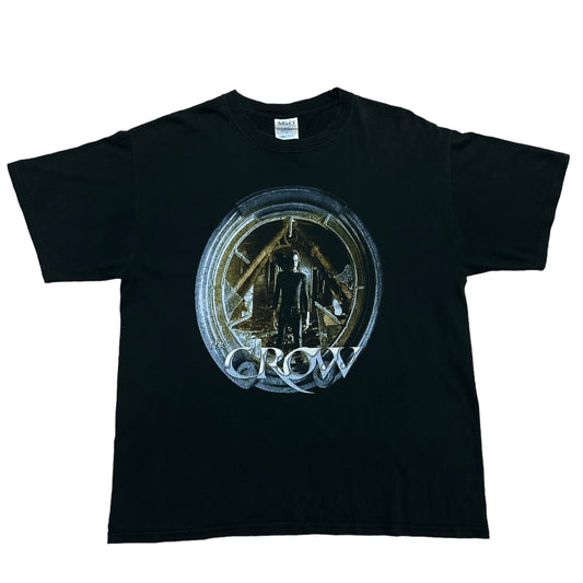 Vintage Y2K The Crow Movie Promo Officially Licensed Black Graphic T-Shirt - Size Large