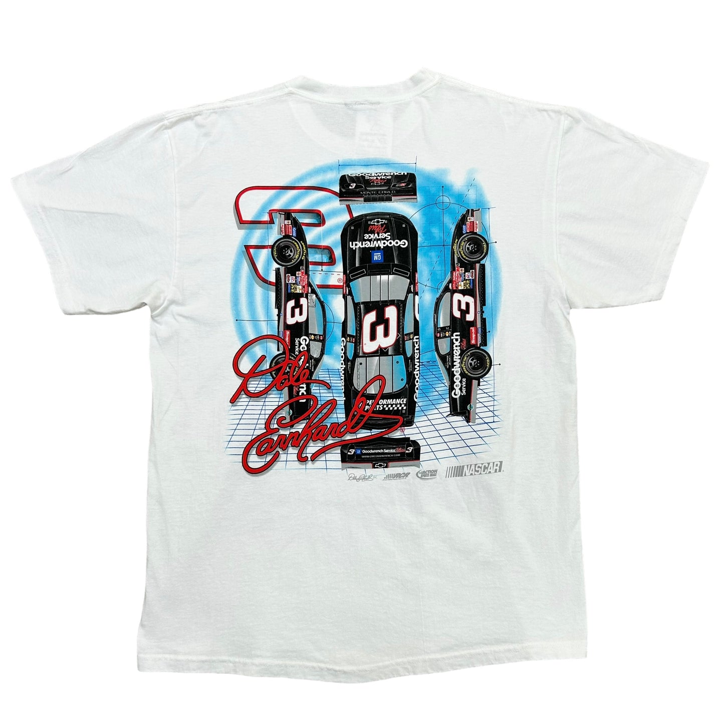Vintage Y2K Dale Earnhardt Sr. “The Man” Racing White Graphic T-Shirt - Size XL