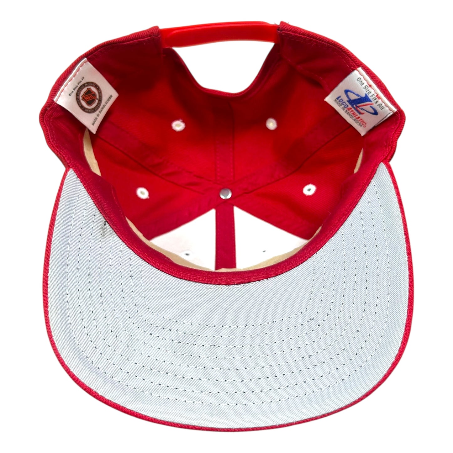 Vintage 1990s Logo Athletic Detroit Red Wings Red Snapback Hat - One Size
