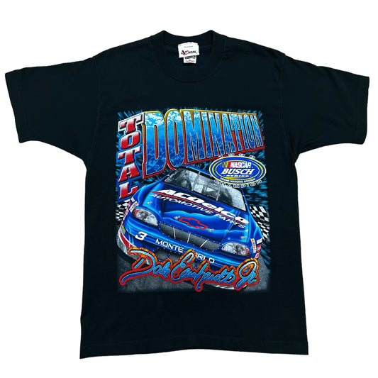 Vintage 1990s Dale Earnhardt Jr. “Total Domination” Black Graphic T-Shirt - Size Medium (Fits M/L)