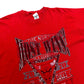 Vintage 1990s Chicago Bulls “Most Wins” Red Graphic T-Shirt - Size XXL
