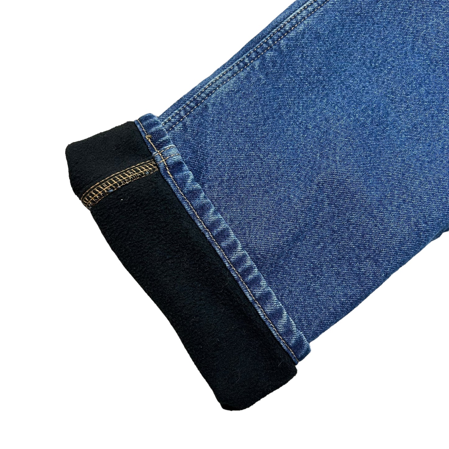Modern Carhartt Medium Wash Regular Fit Fleece Lined Jeans - Size 32” x 34”