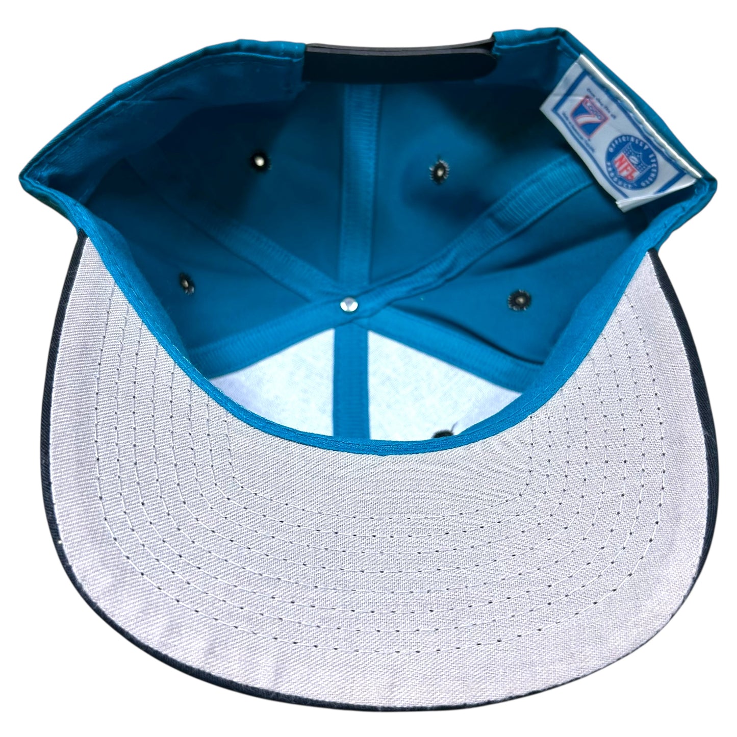 Vintage 1990s Logo 7 Jacksonville Jaguars Teal/Black Snapback - One Size