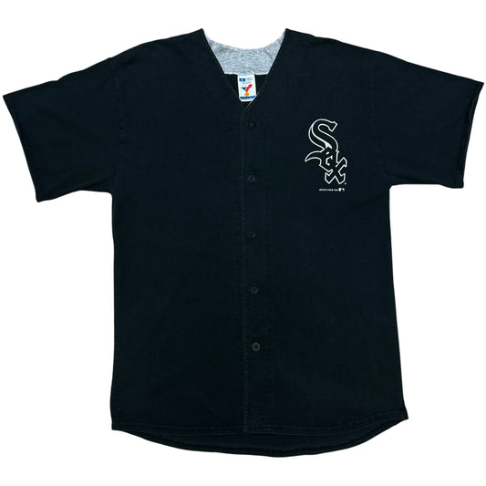 Vintage 1990s Chicago White Sox Black Jersey Style Shirt - Size Medium