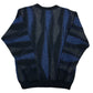 Vintage 1990s Klauss Boehler Black/Blue/Grey Italian Made Knit Sweater- Size Large