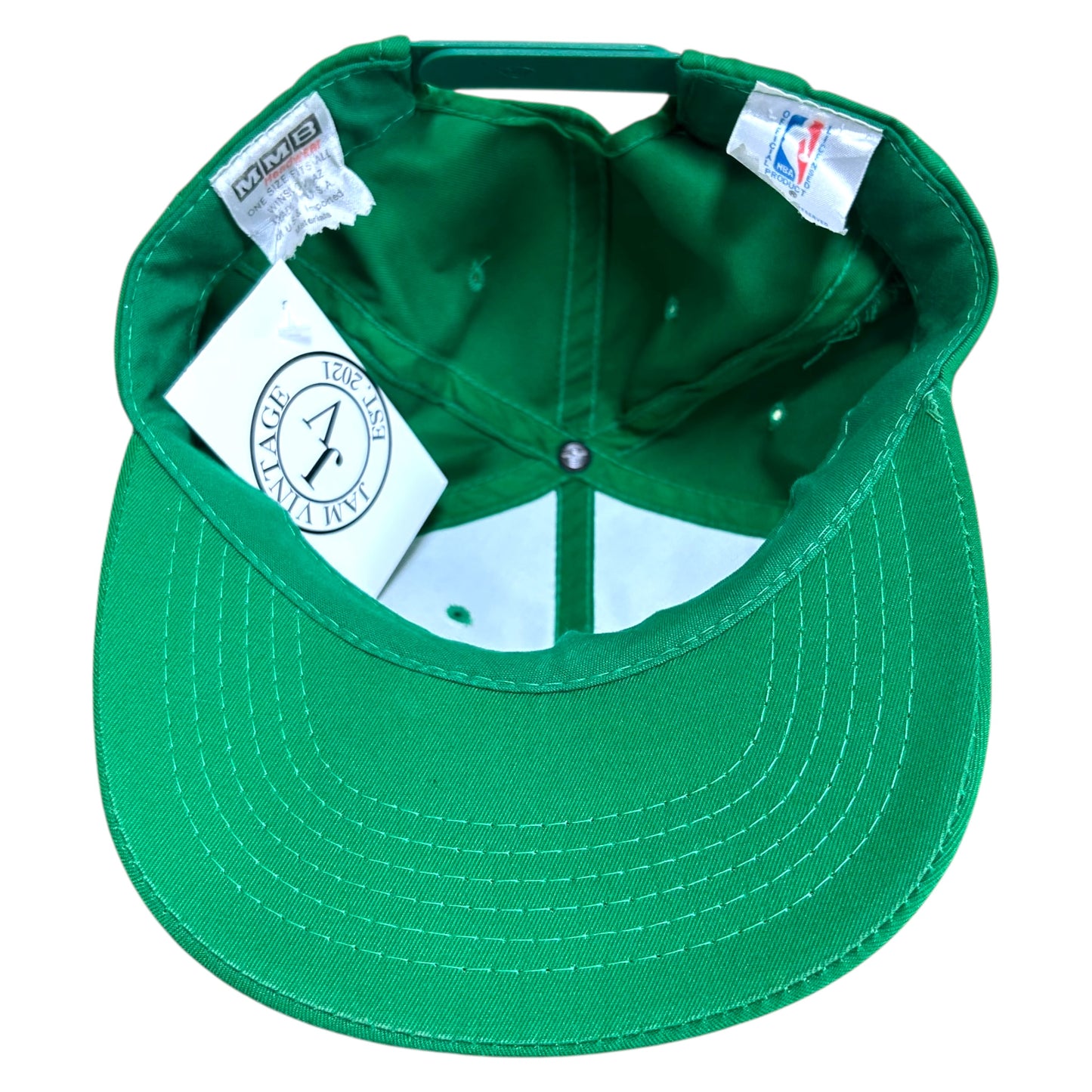 Vintage 1990s Dallas Mavericks Green Embroidered Snapback Hat - One Size