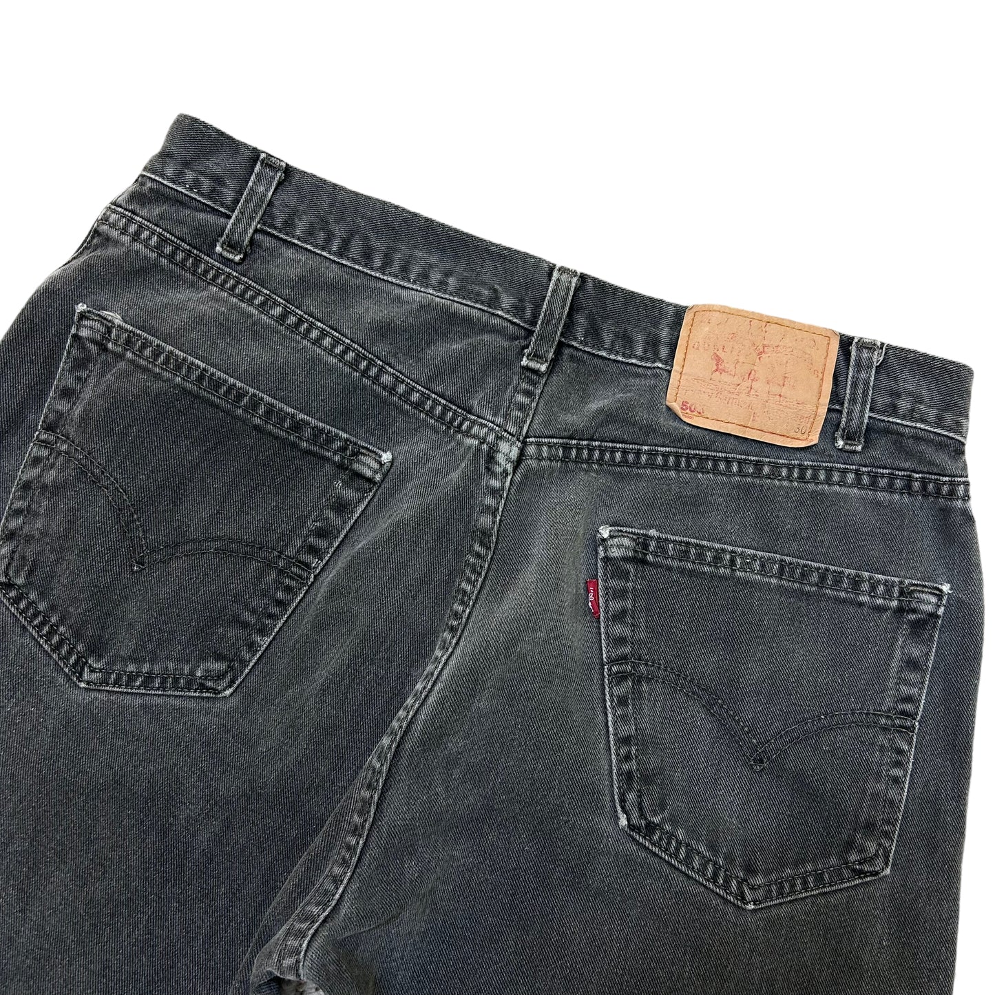 Modern Late 2000s Levi’s 505 Regular Fit Charcoal Grey Jeans - Size 36” x 30”
