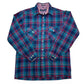 Vintage 1990s “Winterweight” By Van Heusen Teal/Purple Flannel Shirt - Size Medium (Fits L/XL)