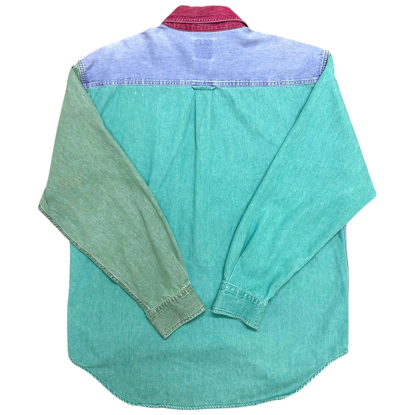 Early 2000s Gap Color-Block Dress Shirt - Size Large (Fits L/XL)