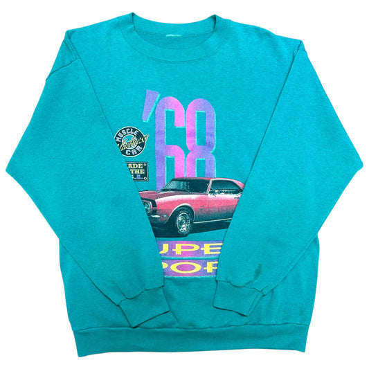 Vintage 1990s Class of ‘68 Super Sport Teal Crewneck Sweatshirt - Size Large
