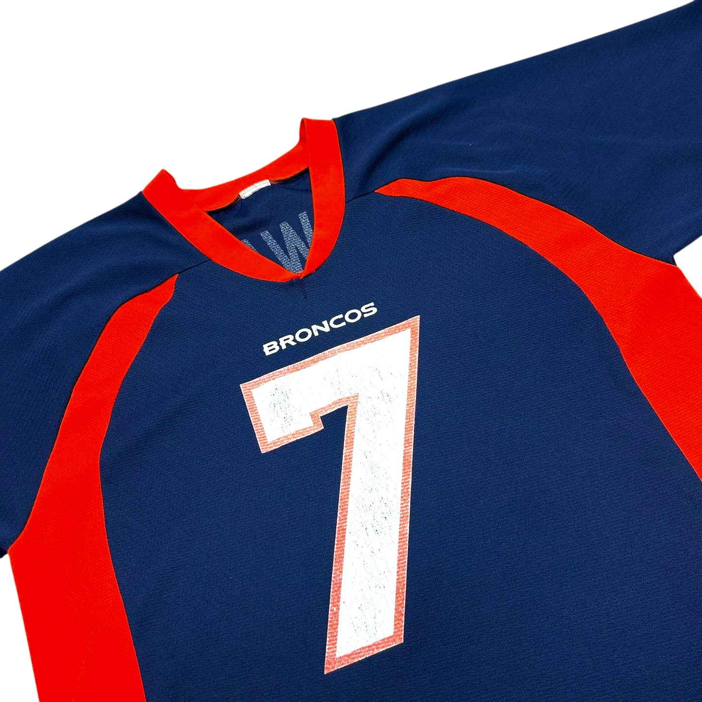 Vintage 1990s Logo 7 John Elway Denver Broncos Navy Blue Football Jersey - Size Large (Fits M/L)